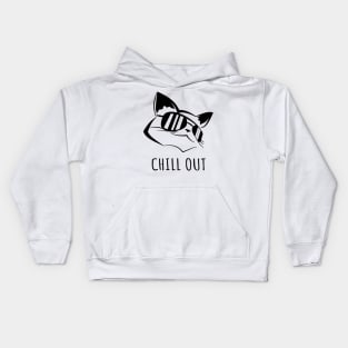 Chill out, casual cat with sunglasses Kids Hoodie